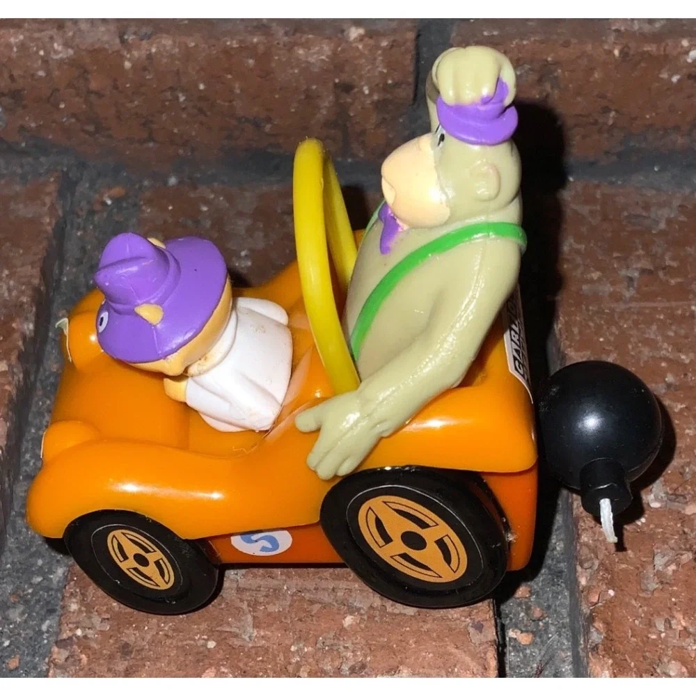 Vtg '97 Cartoon Network Wacky Racing Burger King Toy Secret Squirrel & Grape Ape